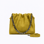 Bolsa Athina Couro Pescado | Mostarda
