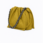 Bolsa Athina Couro Pescado | Mostarda