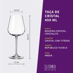 Jogo com 12 Taças de Cristal Para Champagne e Vinho Branco Ardea Bohemia