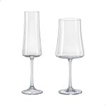 Jogo 12 Taças De Cristal Para Champagne e Vinho Xtra Bohemia