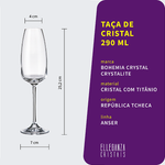 Taça de Cristal Para Champagne 290 ml Linha Anser Bohemia