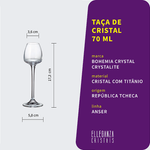Taça de Cristal Para Licor 70 ml Linha Anser Bohemia