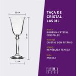 Taça de Cristal Para Vinho Branco 185 ml Linha Angela