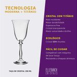 Taça de Cristal Para Vinho Tinto 250 ml Angela Bohemia