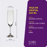 Taça de Cristal Para Champagne 220 ml Anna Bohemia
