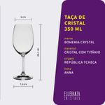 Taça de Cristal Para Vinho Branco 350 ml Anna Bohemia