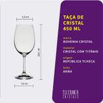 Taça de Cristal Para Vinho 450 ml Anna Bohemia