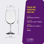 Taça de Cristal Para Água ou Vinho 580 ml Anna Bohemia