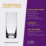 Copo Longo De Cristal Para Água 300 ml Linha Barline Bohemia