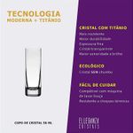 Copo De Cristal Para Vodka 50 ml Linha Barline Bohemia