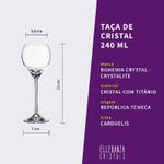 Taça de Cristal para Vinho Branco com 240 ml Linha Carduelis Bohemia