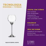 Taça de Cristal para Vinho Branco com 240 ml Linha Carduelis Bohemia