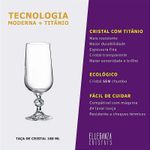 Taça de Cristal Para Champagne 180 ml Linha Claudia Bohemia 1 Peça