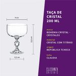Taça de Cristal Para Champagne Coupe 200 ml Linha Claudia Bohemia 1 Peça