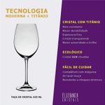 Taça De Cristal Para Vinho Bordeaux 625 ml Flamenco Bohemia