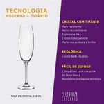 Taça de Cristal Bohemia Para Champagne 220 ml Colibri/Gastro 1 Peça