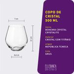 Copo De Cristal Para Whisky 500 ml Linha Grus Bohemia