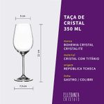 Taça de Cristal Para Vinho Branco 350 ml Gastro/Colibri Bohemia