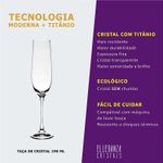 Taça De Cristal Para Champagne com 190 ml Linha Helena Bohemia