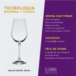Taça de Cristal para Água com 450 ml Linha Helena Bohemia