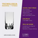 Copo De Cristal Para Água ou Suco 230 ml Trio Bohemia