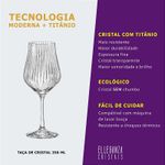 Taça de Cristal Para Vinho Branco 350 ml Tulipa Optic Bohemia