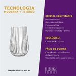 Copo de Cristal Para Água ou Vinho 450 ml Tulipa Optic Bohemia