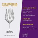 Taça de Cristal para Vinho Bordeaux com 550 ml Linha Tulipa Optic Bohemia