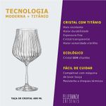 Taça de Cristal Para Vinho Bourgogne ou Gin 600 ml Tulipa Optic Bohemia