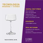Taça de Cristal Para Cocktail 220 ml Xtra Bohemia