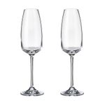 Jogo com 2 Taças De Cristal Para Champagne 290 ml Anser Bohemia