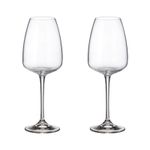 Jogo com 2 Taças de Cristal Para Vinho 440 ml Anser Bohemia