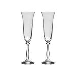 Jogo 2 Taças de Cristal Para Champagne 190 ml Angela Bohemia