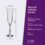 Jogo 2 Taças de Cristal Para Champagne 190 ml Angela Bohemia