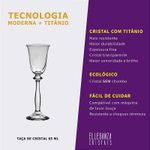 Jogo com 2 Taças de Cristal Para Licor 60 ml Linha Angela Bohemia