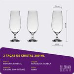 Jogo com 2 Taças de Cristal Para Cerveja 380 ml Anna Bohemia