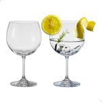 Jogo com 2 Taças de Cristal Para Vinho ou Gin 600 ml Anna Bohemia