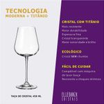 Jogo 2 Taças de Cristal Para Vinho Branco 450 ml Ardea Bohemia