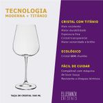 Jogo 2 Taças de Cristal Para Vinho Tinto 540 ml Ardea Bohemia