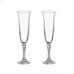 Jogo 2 Taças de Cristal Para Champagne 175 ml Linha Branta Bohemia