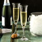 Jogo 2 Taças de Cristal Para Champagne 175 ml Linha Branta Bohemia