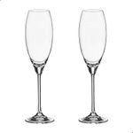 Jogo com 2 Taças de Cristal para Champagne com 290 ml Linha Carduelis Bohemia