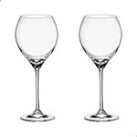 Jogo com 2 Taças de Cristal para Vinho com 470 ml Linha Carduelis Bohemia