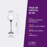 Jogo com 2 Taças de Cristal para Licor com 80 ml Linha Carduelis Bohemia