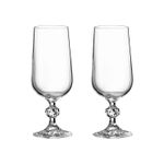 Jogo com 2 Taças de Cristal Para Champagne 180 ml Claudia Bohemia