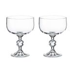 Jogo com 2 Taças de Cristal Coupe Para Champagne 200 ml Claudia Bohemia
