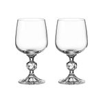 Jogo com 2 Taças de Cristal Para Vinho Tinto 230 ml Linha Claudia Bohemia