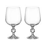 Jogo com 2 Taças de Cristal Para Água 340 ml Linha Claudia Bohemia