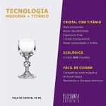 Jogo com 2 Taças de Cristal Para Licor 50 ml Linha Claudia Bohemia 