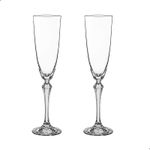Jogo com 2 Taças de Cristal Para Champagne 200 ml Linha Elisabeth Bohemia